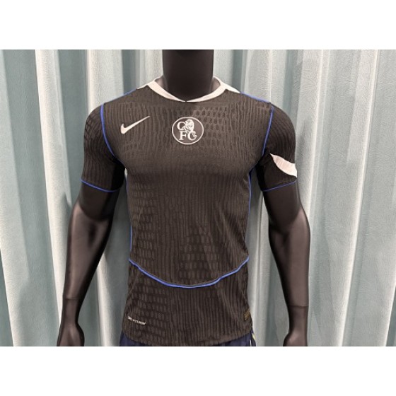 25/26 Chelsea Third Jersey（Black/Silver·Total 90 Retro）