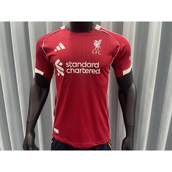 25/26 Liverpool Home Jersey（Strawberry Red·Classic Return）