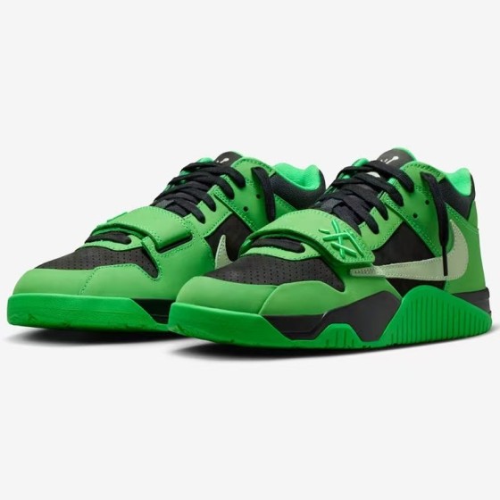 AJ Bold green Travis Scott crossover kicks